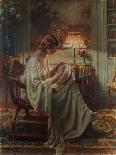 Quiet Moments, (Oil on Canvas)-Delphin Enjolras-Framed Giclee Print