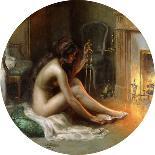 Quiet Moments, (Oil on Canvas)-Delphin Enjolras-Framed Giclee Print