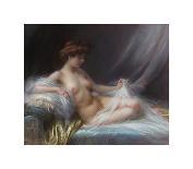 A Soiree on the Terrace, (Oil on Canvas)-Delphin Enjolras-Framed Giclee Print