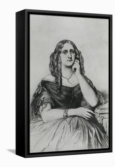 Delphine De Girardin-Andre Adolphe Eugene Disderi-Framed Stretched Canvas