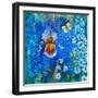 Delphinium and Iris-Maria Rytova-Framed Giclee Print