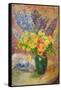 Delphiniums and Chrysanthemums-Anna Boch-Framed Stretched Canvas