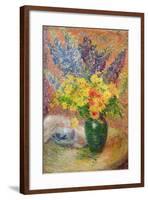 Delphiniums and Chrysanthemums-Anna Boch-Framed Giclee Print