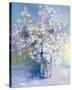 Delphiniums and Daisies-Genevieve Dolle-Stretched Canvas