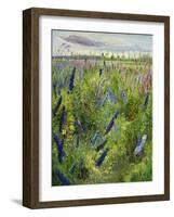 Delphiniums and Emerging Sun, 1991-Timothy Easton-Framed Giclee Print