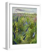 Delphiniums and Emerging Sun, 1991-Timothy Easton-Framed Giclee Print