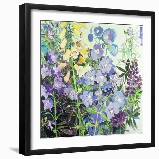 Delphiniums and Foxgloves-Claire Spencer-Framed Giclee Print