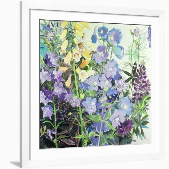 Delphiniums and Foxgloves-Claire Spencer-Framed Giclee Print