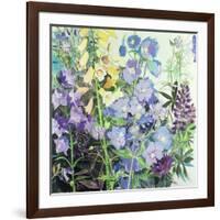 Delphiniums and Foxgloves-Claire Spencer-Framed Giclee Print