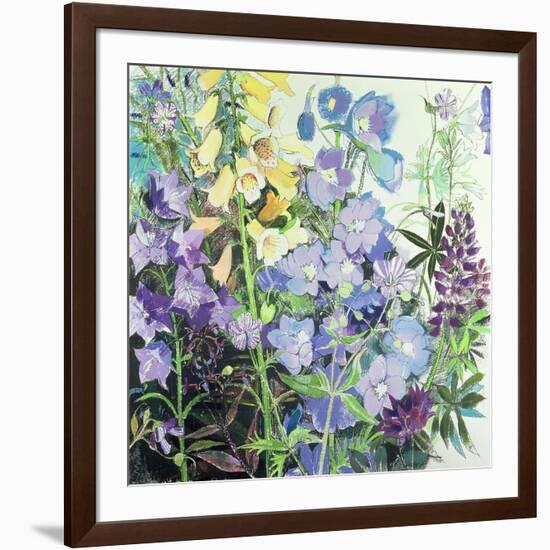 Delphiniums and Foxgloves-Claire Spencer-Framed Giclee Print