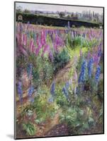 Delphiniums and Hoers, 1991-Timothy Easton-Mounted Giclee Print