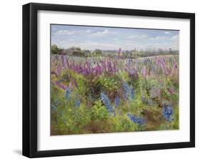 Delphiniums and Poppies, 1991-Timothy Easton-Framed Giclee Print