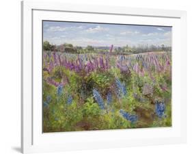 Delphiniums and Poppies, 1991-Timothy Easton-Framed Premium Giclee Print