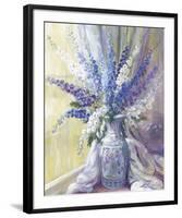 Delphiniums on a Window Sill-Elizabeth Parsons-Framed Giclee Print