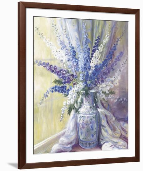 Delphiniums on a Window Sill-Elizabeth Parsons-Framed Giclee Print