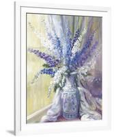 Delphiniums on a Window Sill-Elizabeth Parsons-Framed Giclee Print