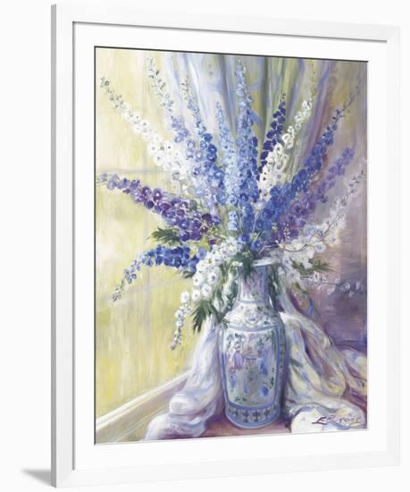 Delphiniums on a Window Sill-Elizabeth Parsons-Framed Giclee Print