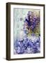 Delphiniums with Antique Blue Pots, 2000,-Joan Thewsey-Framed Giclee Print