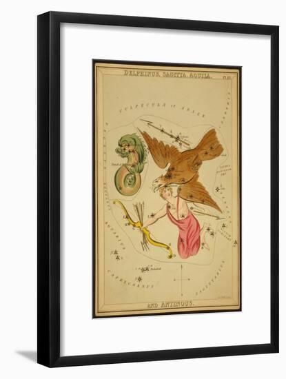 Delphinus, Sagitta and Aquila Constellations, 1825-Science Source-Framed Giclee Print