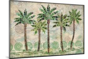 Delray Palm Horizontal-Paul Brent-Mounted Premium Giclee Print