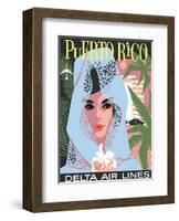 Delta Air Lines: Puerto Rico-null-Framed Art Print