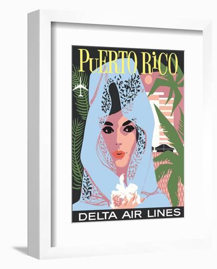 Delta Air Lines: Puerto Rico-null-Framed Art Print