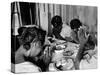 Delta and Pine Company African American Sharecropper Lonnie Fair and Family Praying before a Meal-Alfred Eisenstaedt-Stretched Canvas