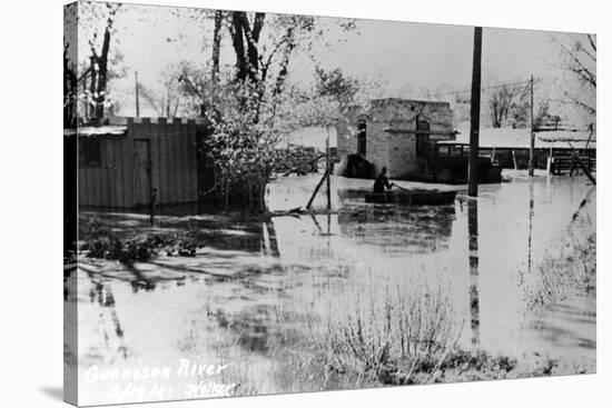 Delta, Colorado - Rowboat on Gunnison River-Lantern Press-Stretched Canvas
