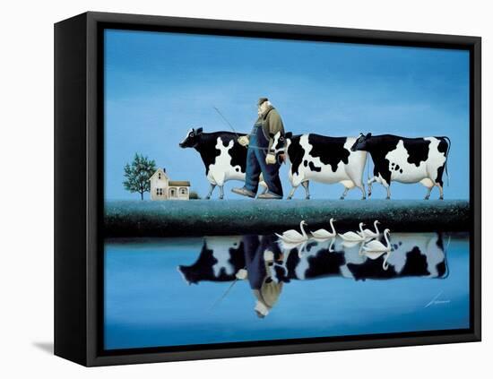 Delta Cows-Lowell Herrero-Framed Stretched Canvas