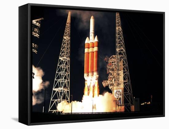 Delta IV Heavy Rocket Lifts Off-null-Framed Stretched Canvas