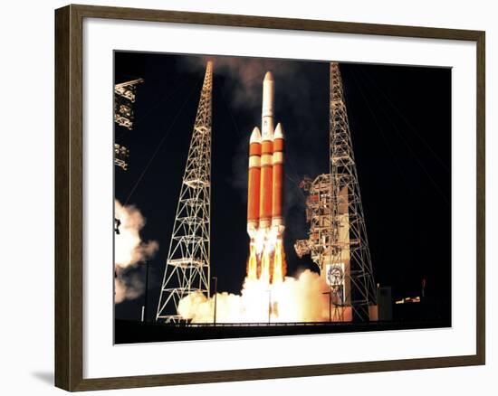 Delta IV Heavy Rocket Lifts Off-null-Framed Photographic Print