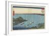 Delta of Abe River at Yaizu, July 1858-Utagawa Hiroshige-Framed Giclee Print