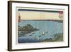 Delta of Abe River at Yaizu, July 1858-Utagawa Hiroshige-Framed Giclee Print