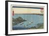 Delta of Abe River at Yaizu, July 1858-Utagawa Hiroshige-Framed Giclee Print