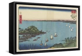 Delta of Abe River at Yaizu, July 1858-Utagawa Hiroshige-Framed Stretched Canvas