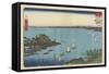 Delta of Abe River at Yaizu, July 1858-Utagawa Hiroshige-Framed Stretched Canvas