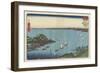 Delta of Abe River at Yaizu, July 1858-Utagawa Hiroshige-Framed Giclee Print