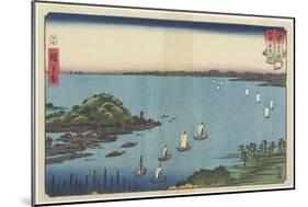 Delta of Abe River at Yaizu, July 1858-Utagawa Hiroshige-Mounted Giclee Print