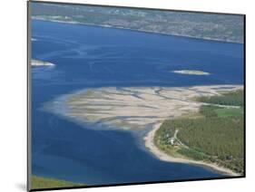 Delta of Sand at River Mouth, Kvaenangen Sorfjord, North Norway, Scandinavia-Tony Waltham-Mounted Photographic Print