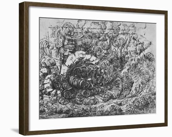 'Deluge', c1480 (1945)-Leonardo Da Vinci-Framed Giclee Print