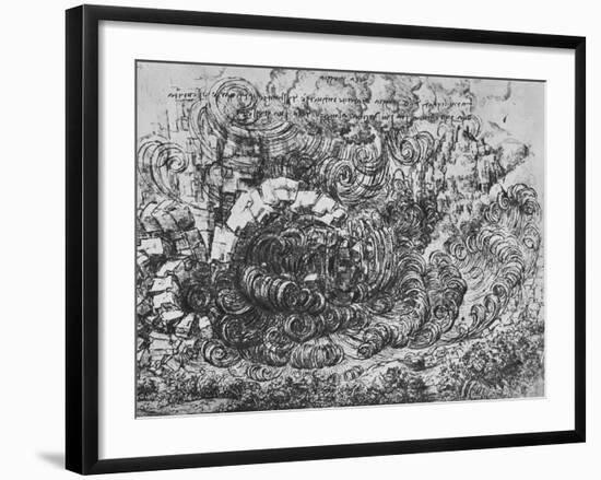 'Deluge', c1480 (1945)-Leonardo Da Vinci-Framed Giclee Print