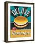 Deluxe Hamburger-Catherine Jones-Framed Art Print