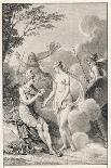 Paris is Invited to Choose Between Hera Aphrodite and Athena-Delvaux-Mounted Art Print