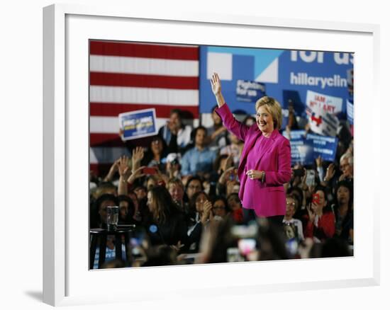 DEM 2016 Clinton-John Locher-Framed Photographic Print