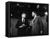 Dem. and Repub. Presidential Cands. John F. Kennedy and Richard M. Nixon Prior to 1st TV Debate-Paul Schutzer-Framed Stretched Canvas