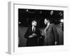 Dem. and Repub. Presidential Cands. John F. Kennedy and Richard M. Nixon Prior to 1st TV Debate-Paul Schutzer-Framed Photographic Print