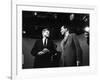 Dem. and Repub. Presidential Cands. John F. Kennedy and Richard M. Nixon Prior to 1st TV Debate-Paul Schutzer-Framed Photographic Print