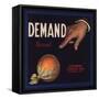 Demand Brand - Strathmore, California - Citrus Crate Label-Lantern Press-Framed Stretched Canvas
