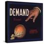 Demand Brand - Strathmore, California - Citrus Crate Label-Lantern Press-Stretched Canvas