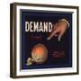 Demand Brand - Strathmore, California - Citrus Crate Label-Lantern Press-Framed Art Print